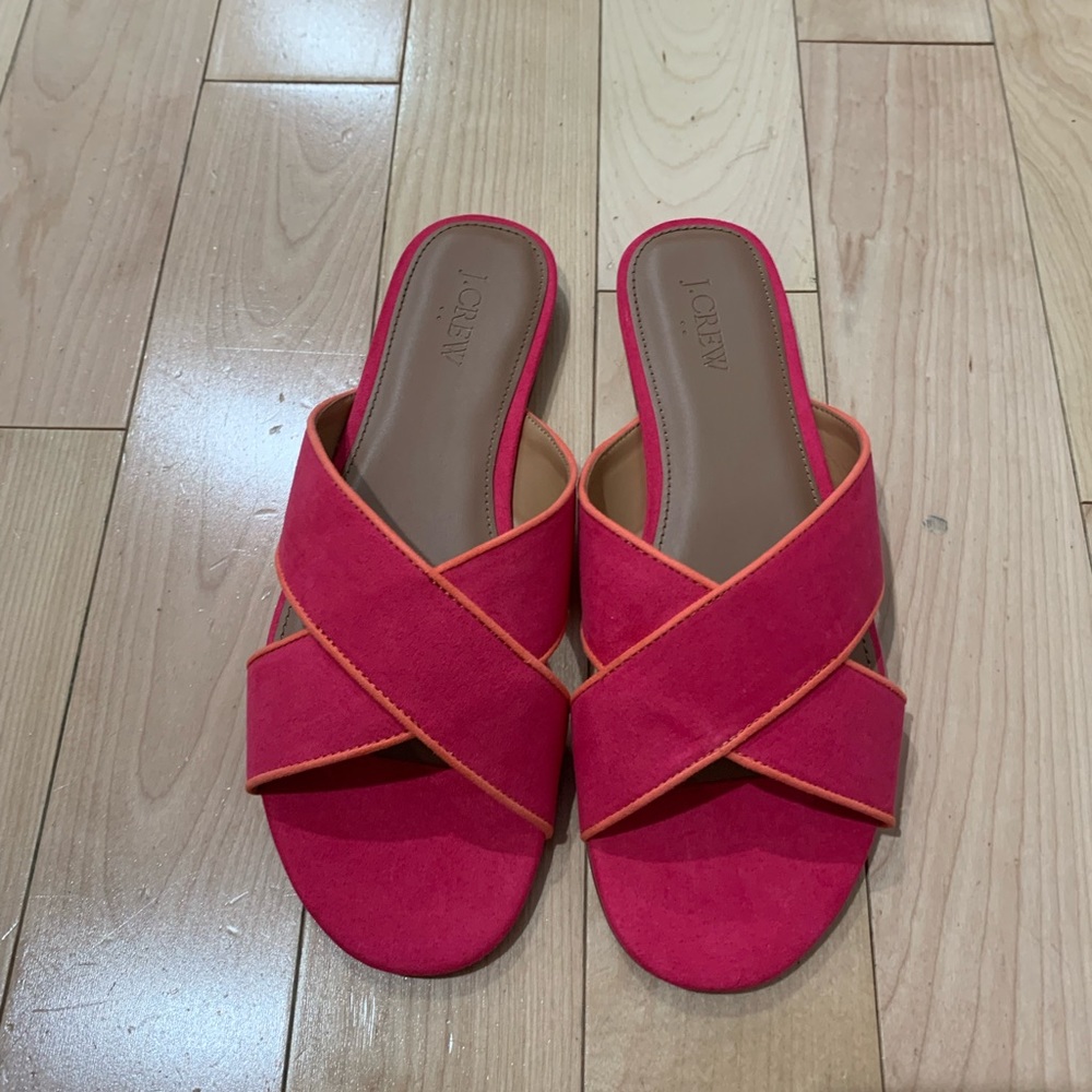 COPY - J.Crew Criss Cross Suede Slide Sandals NEW size 9